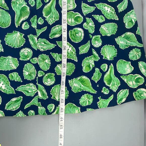 Vintage Clubhouse by Ceeb Navy Blue & Green Shell Print Sun Beach Dress - Picture 13 of 13